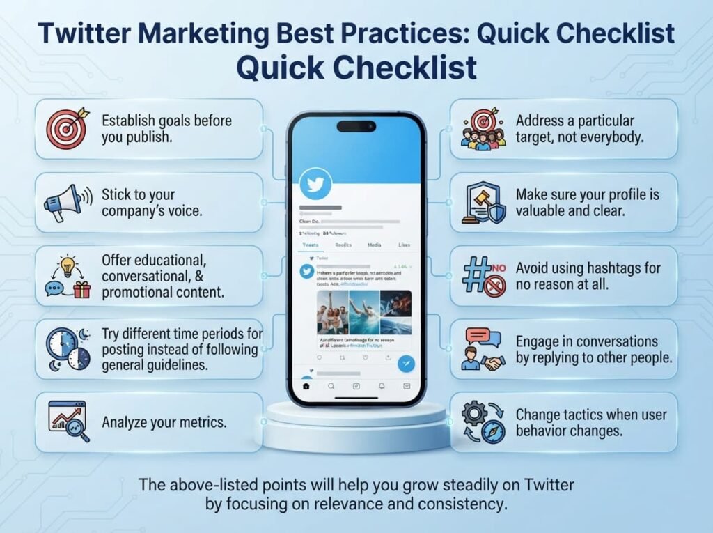 Twitter marketing best practices checklist